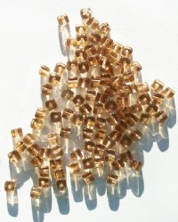 100 5mm Transparent Smoke Topaz Cube Beads